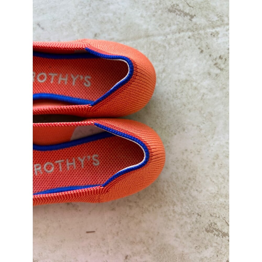 Rothys Pointed-Toe Flats Women’s W6 Orange & Blue… - image 7